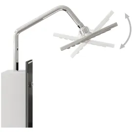 vidaXL Duschpaneel Glas 18x45,5x130 cm Schwarz