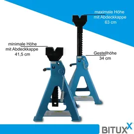 BITUXX Unterstellbock Stahl 6000 kg blau 4 Stück
