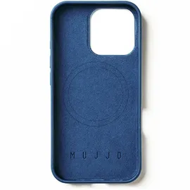 Mujjo iPhone 16 Pro Leder Case MagSafe blau