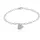 VIVANCE Armband 925 Silber rhodiniert mit Herz Motiv weiß 19 cm