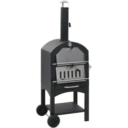 vidaXL Garten-Holzkohle-Pizzaofen mit Schamottstein