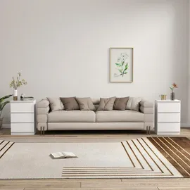 Homcom Nachtschrank 40 x 30 x 59,5 cm Weiß