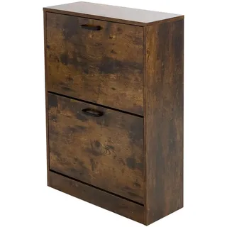 ML-Design Schuhkipper 60 x 84 x 24 cm dunkelbraun / braun