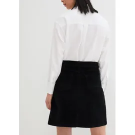 bonprix Cordrock Damen A-Linie Schwarz 48
