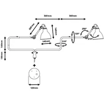 Lampe Gras DCW Lampe Gras No 303 Wandleuchte, Weiß