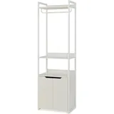 [en.casa] Standgarderobe Jässaatka 200 x 61 x 40 cm Grau