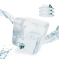 Relaxdays Faltkanister 4er Set, 20 Liter, faltbare Wasserkanister mit