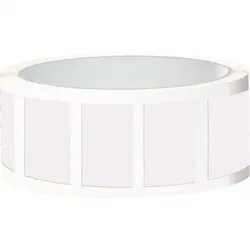 Aufkleber I Etikett, eckig, beschriftbar, weiß, Folie, selbstklebend, 50x25mm, 100/Rolle
