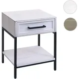 Mendler Nachtschrank HWC-N91 59 x 43 x 36 cm Weiß