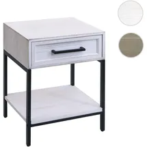 Mendler Nachtschrank HWC-N91 59 x 43 x 36 cm Weiß