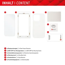 Displex Panzerglas + Schutzhülle) für Samsung Galaxy S22/S23, Eco-Montagerahmen, kratzer-resistent