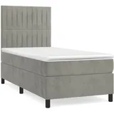 vidaXL Boxspringbett 100 x 200 cm Hellgrau