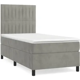 vidaXL Boxspringbett 100 x 200 cm Hellgrau