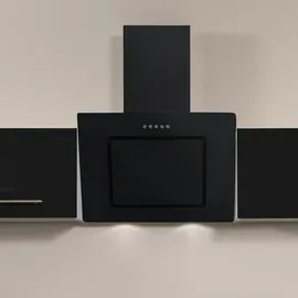 Respekta Küchenzeile 300 cm Schwarz Hochglanz-Weiß