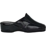 Rohde Damen Hausschuhe Mandal Slipper – warm gefüttert mit weichem Lederfutter - Schwarz - 41