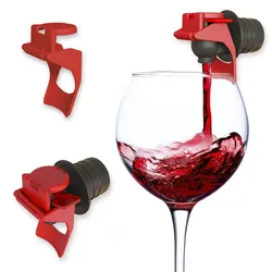 Hands-free Tap Rot. Hands-free-Einrichtung für Bag-in-Box mit Vitop-Wasserhahn.