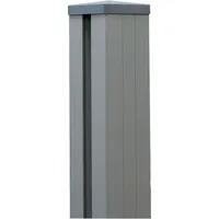 GROJA Zaunpfosten 9 x 9 x 300 cm Silbergrau/Aluminium