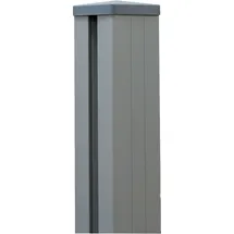 GROJA Zaunpfosten 9 x 9 x 300 cm Silbergrau/Aluminium