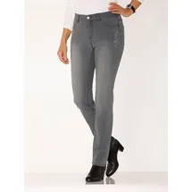 Classic Basics Bequeme Jeans CLASSIC BASICS, Damen, Gr. Normalgrößen, blau, bleached, 81% Baumwolle, 17% Polyester, 2% Elasthan, unifarben, lang, Jeans