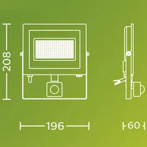 Philips LED Lois 929004643501 LED-Außenstrahler mit Bewegungsmelder 24W Leuchtfarben: Kaltweiß