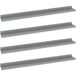 vidaXL Wandregale 4 Stk. Grau 80x9x3 cm