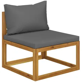 vidaXL Garten-Sofagarnitur 2-tlg. braun/grau