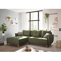 MID.YOU ED EXCITING DESIGN Ecksofa Grün - 255x185 cm