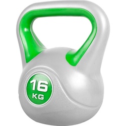 GORILLA SPORTS Kettlebell Kettlebell Stylish Kunststoff 16 kg grau|grün