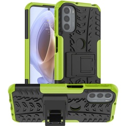 König Design Hülle Handy Schutz für Motorola Moto G31 / G41 Case Cover Bumper Etuis Halter (Motorola Moto G31, Motorola Moto G41), Smartphone Hülle, Grün