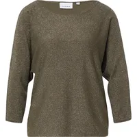 Comma, Feinstrickpullover mit Glitzergarn Khaki 46
