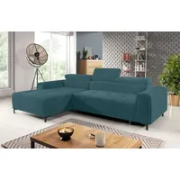 99rooms Nolan Ecksofa Velours Jasmine Türkis Links