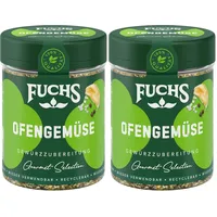 Fuchs Gewürze Gourmet Selection Mediterran – Ofengemüse Gewürzzubereitung, nachfüllbares Gewürz, Gewürzmischung mit ausgewählten Kräutern, für Brot, und weitere Gemüsearten, vegan, 50 g