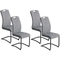 Hela Freischwinger "RIGA", grau (hellgrau, anthrazit, schwarz, schwarz), B:44cm