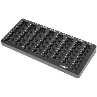 HMF 2701-02 Euro-Münzzählbrett abgeschrägt, 34 x 15 x 3 cm, schwarz