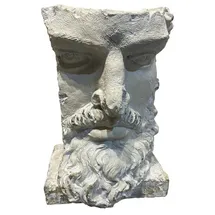 Hti-Living Apollon Büste Poseidon Pflanzkübel 1 x 1 x 1 cm Grau/Weiß