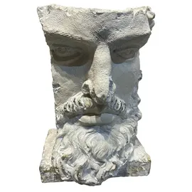 Hti-Living Apollon Büste Poseidon Pflanzkübel 1 x 1 x 1 cm Grau/Weiß
