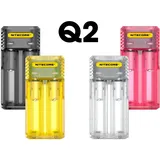Nitecore Q2 - Schnelladegerät für Li-Ion Akkus, 2 Schachtlader - 4 Farben zur Auswahl