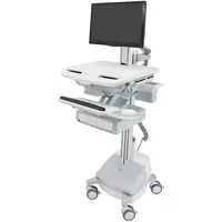 Ergotron Wagen für LCD-Display / PC-Ausrüstung - medizinisch - Aluminium, verzinker Stahl, Notebookwagen, Grau,