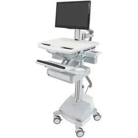 Ergotron Wagen für LCD-Display / PC-Ausrüstung - medizinisch - Aluminium, verzinker Stahl, Notebookwagen, Grau,