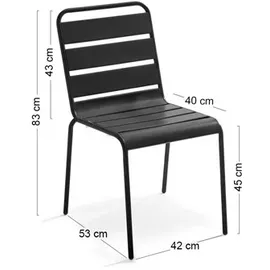 Oviala Gartenstuhl 55 x 70 x 106 cm kaktusgrün