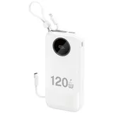 DUDAO K13Pro 20000 mAh Powerbank mit integriertem Kabel – Weiß
