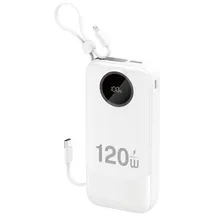 DUDAO K13Pro 20000 mAh Powerbank mit integriertem Kabel – Weiß