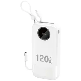 DUDAO K13Pro 20000 mAh Powerbank mit integriertem Kabel – Weiß