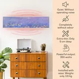 Klarstein Wonderwall Air Art Smart Infrarotheizung 120x30cm 350W Wandinstallation App-Steuerung Seerosen