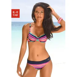 LASCANA Bügel-Bikini-Top »Rainbow«, mit seitlicher Regulierung LASCANA bunt-gestreift 36