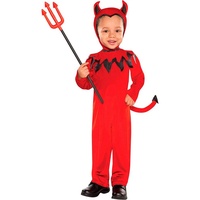 Amscan Vampir-Kostüm Kinderkostüm Teufel - Roter Overall mit Teufelssch