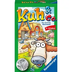 Ravensburger  23160 - Kuh und co, Mitbringspiel für 2-6 Spieler, Kinderspiel ab ...