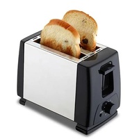 Automatik-Langschlitztoaster,2 Toastschlitze 6 Stufen Automatik-Toaster mit Brötchenaufsatz,stahl Toaster zum Toasten, Auftauen und Erwärmen,schwarz (HD2581/90)