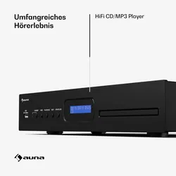 Art22 CD-Player MP3 opt. | Hifi-Player | CD, CD-R/RW, CD-MP3 | Display | Fernbedienung Schwarz
