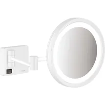 Hansgrohe AddStoris Kosmetikspiegel, mit LED Leuchte, mattweiß